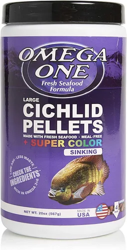 Vista 7 de Omega One Pellets flotantes estupendos del cíclido del color, gránulos pequeños de 9.8 ft m, envase de 3,5 oz