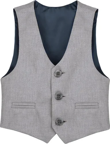 Vista 6 de Lilax Traje formal para niños de 4 piezas, chaleco, pantalones y corbata