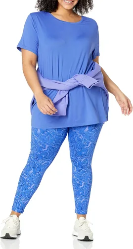 Vista 116 de Amazon Essentials Camiseta de manga corta con cuello redondo para mujer, de secado rápido, para entrenamiento, gimnasio, paquete múltiple