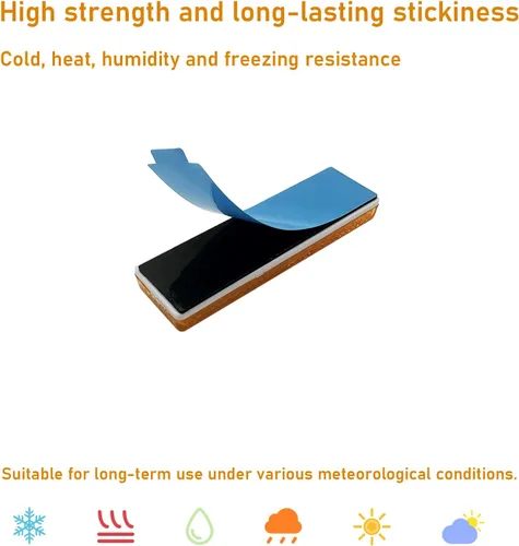 Vista 5 de Reflector 76X22mm autoadhesivo rectángulo de seguridad impermeable para entrada de buzón remolque