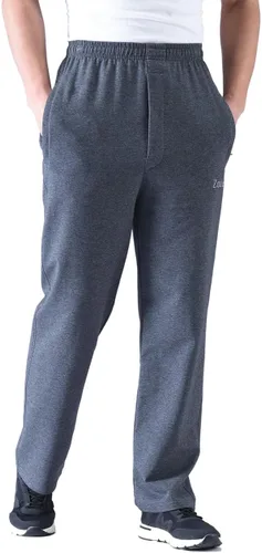 Vista 2 de Zoulee Pantalones deportivos casuales de algodón con cremallera frontal para hombre