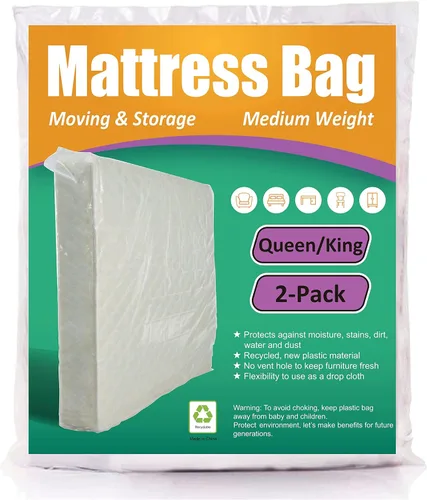 Vista 13 de ComfortHome Bolsa de colchón para mudanza y almacenamiento, se adapta a colchones de tamaño Queen y King, paquete de 1