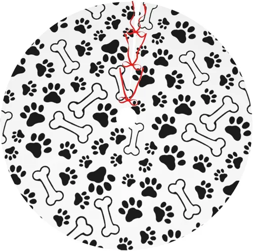 Vista 9 de Falda de árbol de Navidad de 30 pulgadas, edredón de cachorros labrador, decoraciones navideñas para fiestas festivas interiores y exteriores