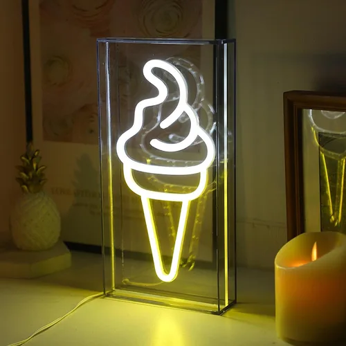 Vista 3 de Letrero de neón LED para fiesta, escritorio, dormitorio, hogar, cumpleaños, decoración artística con USB