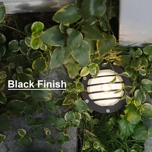 Vista 4 de GOODSMANN Luces de paisaje 1PK luces de pozo de bajo voltaje 4 vatios 200 lúmenes LED iluminación de paisaje 2800K metal blanco cálido luz en tierra