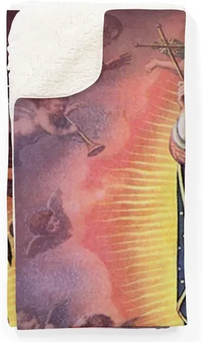 Vista 7 de CafePress Our Lady of Guadalupe Rev 12 - Manta de forro polar Sherpa B Sherpa de 60 pulgadas de largo x 50 pulgadas de ancho