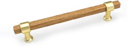Vista 10 de Tiradores cuadrados de madera de 3.78 pulgadas para cajones, pomos de gabinete de cocina, pomos de latón para pomos de puerta de tocador