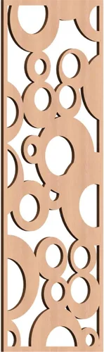 Vista 185 de 9 3/8"W x 24 3/8"H x 1/4"T Farwell Decorativos Paneles de Pared de Madera Calado, Hickory