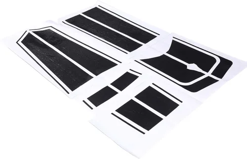 Vista 7 de Calcomanías decorativas para la parte superior de la puerta trasera y trasera, 5 unidades, compatibles con Corvette C8 Stingray 2020-2023, Negro