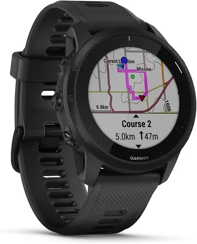 Vista 5 de Garmin Forerunner 945 LTE, Reloj inteligente premium para correr/triatlón con GPS y conectividad LTE, Negro