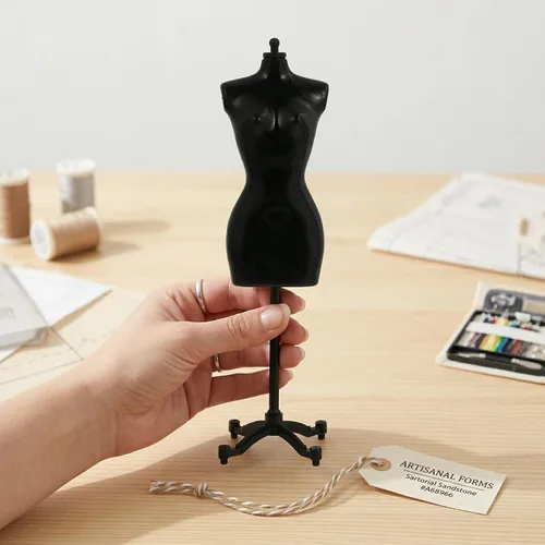 Vista 7 de Healifty 6 piezas de forma de vestido de muñeca, soporte de modelo de mini maniquí de 8.3 pulgadas para exhibición de ropa de muñeca a escala 1/6