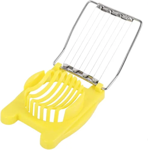 Vista 7 de Rebanadora de huevos de plástico resistente con alambres de acero inoxidable, multiusos, cortador de ensalada de huevos hervidos, herramientas