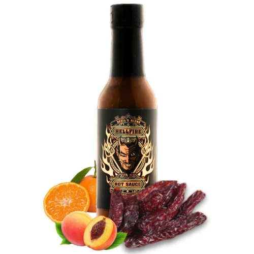 Vista 14 de Hellfire Hot Sauce Devil's Blend - Paquete de regalo de salsa picante gourmet con 4 sabores picantes (cuatro botellas de 5 onzas)