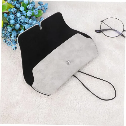 Vista 3 de BESTYASH Estuche portátil para gafas de sol, 2 piezas, caja de gafas de cuero, resistente a arañazos