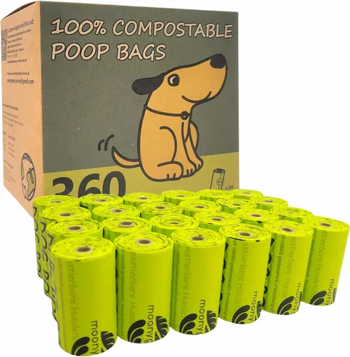 Vista 7 de 60 bolsas compostables para excrementos de perro, extragruesas, a prueba de fugas, sin perfume, ecológicas, 9 x 13 pulgadas