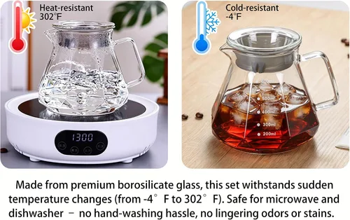 Vista 7 de BeeCa Manual pour over coffee maker, Heat Resistant Glass