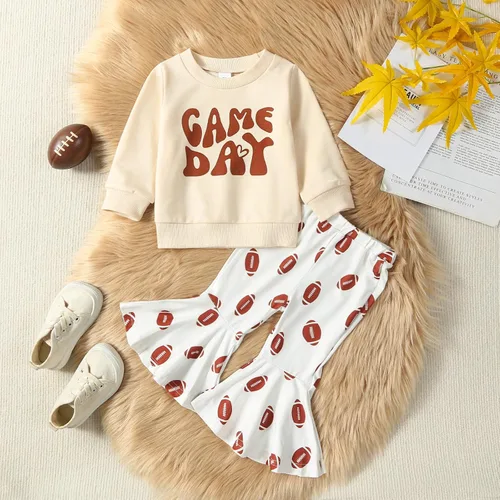 Vista 19 de Traje de Halloween para bebé niña, manga larga, cuello redondo, letras de fantasma, parte superior con estampado de fantasma, parte inferior