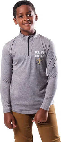 Vista 34 de Ultra Game - Camiseta juvenil NFL oficial con cremallera de un cuarto y manga larga súper suave