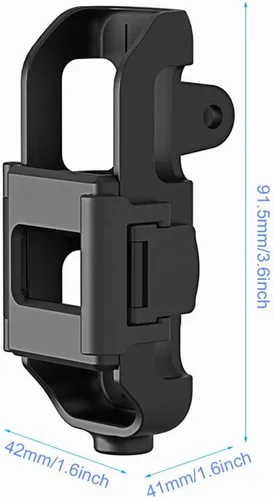 Vista 6 de Carcasa estabilizadora de cámara, carcasa protectora, kit de marco de soporte para tornillo de 1/4 compatible con DJI OSMO Pocket/Pocket 2 para osmo