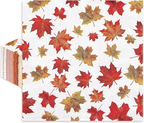 Vista 8 de Whaline 80 servilletas de papel de limón de verano, servilletas desechables de cítricos amarillos, ramas de limón, servilletas de cena para verano