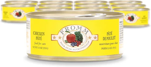 Vista 22 de Fromm Four-Star Nutritionals - Comida húmeda de primera calidad en paté de carne y venado para gatos, receta de carne de res, caja de (12) latas