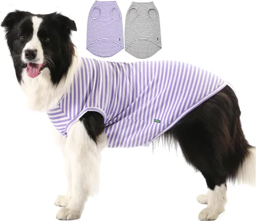 Vista 29 de Camisas Lisas para Perros, Ropa Sólida para Perros, Camiseta Ligera Elástica, Sin Mangas Blanca para Cachorros Chihuahua Gatos Disfraces Pequeños