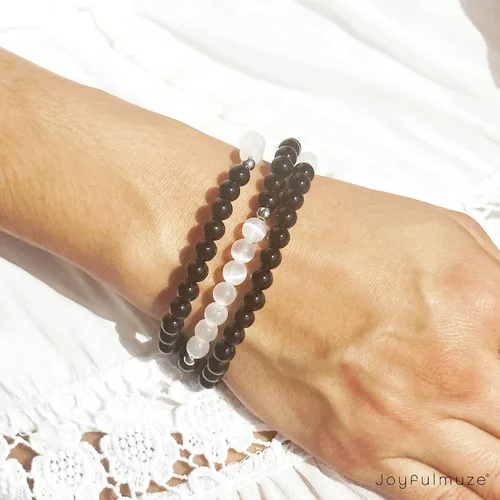 Vista 76 de Pulseras elásticas, piedras preciosas naturales, amatista, citrino, cuarzo rosa, cuarzo de cristal transparente, ojos de peridoto y teger, regalo