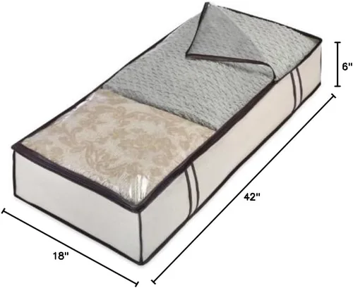 Vista 4 de Whitmor Bolsa de lona pesada con cremallera debajo de la cama, Jumbo