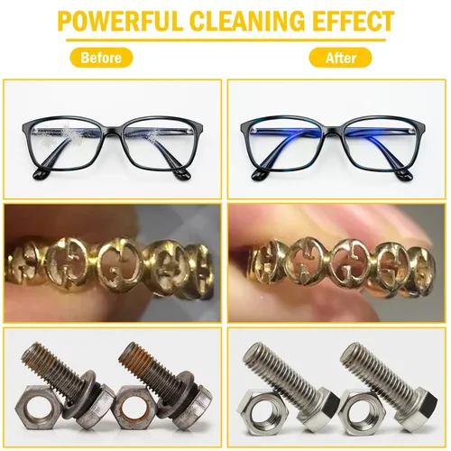 Vista 4 de Limpiador ultrasónico profesional de 3 litros (0.85 galones) con perilla de potencia ajustable para joyería, con calentador y temporizador