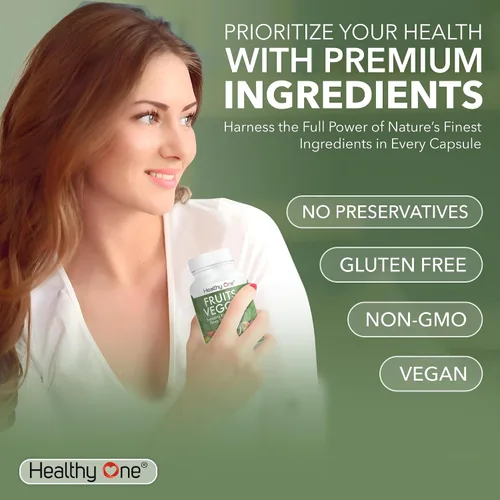 Vista 7 de Healthy One - Suplemento de frutas y verduras, 27 superalimentos, vitaminas de frutas y verduras para adultos, píldoras de frutas y verduras