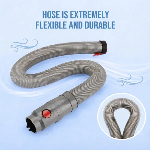 Vista 5 de Conjunto de manguera gris/rojo diseñado para adaptarse a aspiradoras Dyson DC40 y DC41