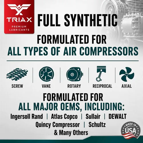 Vista 4 de TRIAX Kompressor MV 46 SAE 20, Aceite para Compresor de Aire Completamente Sintético, Multi-Vis para Rotativo, de Paletas, de Tornillo