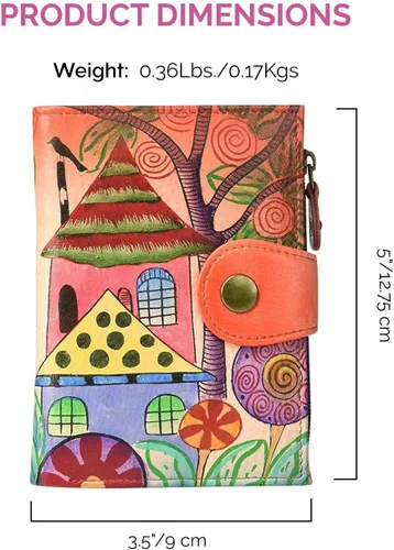 Vista 66 de Anna by Anuschka Cartera de mujer pintada a mano de cuero genuino para mujer