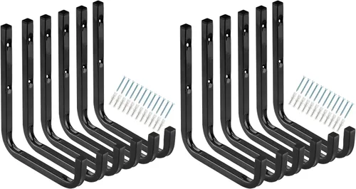 Vista 12 de Gancho de almacenamiento de garaje, colgador de utilidad resistente de montaje en pared de 6.3 pulgadas
