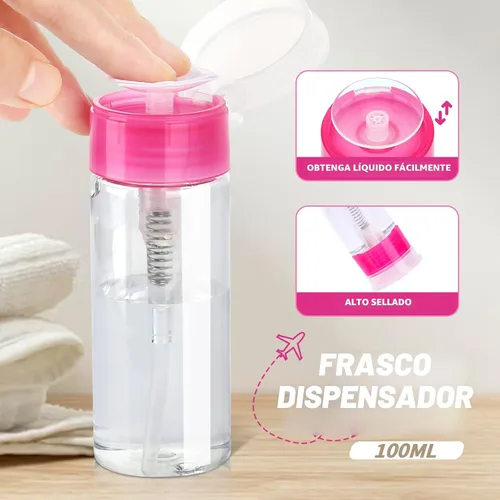Vista 3 de Kit de herramientas de removedor de esmalte de uñas en gel FANDAMEI con pinzas para uñas, botella de removedor de esmalte de uñas de 100ml, 500