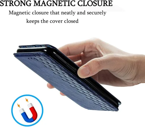 Vista 5 de Funda compatible con Xiaomi Poco X3 GT, compatible con Redmi Note 10 Pro (China) 5G con cierre magnético con soporte para tarjetas, color azul
