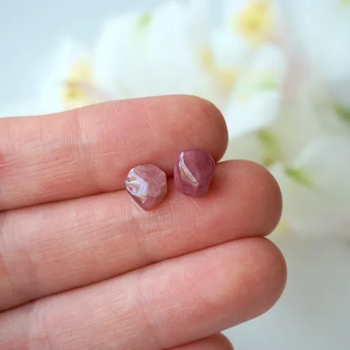 Vista 22 de Pendientes de tuerca de cristal de piedra natal aleternativa para mujer y hombre