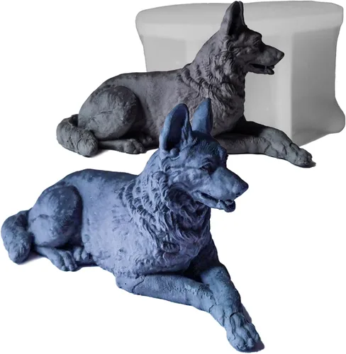 Vista 12 de Moldes de vela 3D Bulldog para hacer velas, molde de silicona con forma de perro para decoración de pasteles de chocolate, lindo animal
