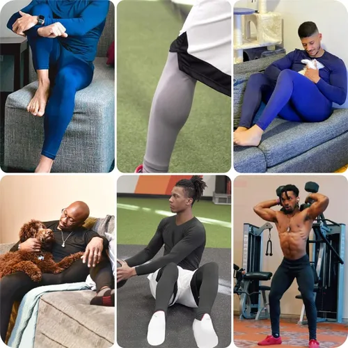 Vista 4 de Thermajohn - Pantalones térmicos para hombre, calzoncillos largos