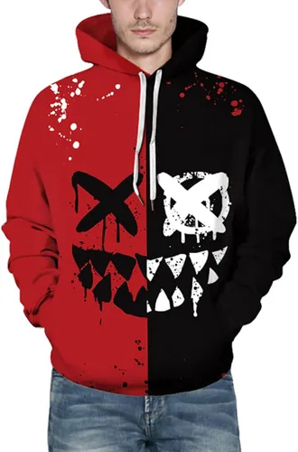 Vista 4 de Chaos World Men's Hoodie 3D Funny Graphic Print Light Weight Long Sleeves Novelty Sweatshirt Pullover