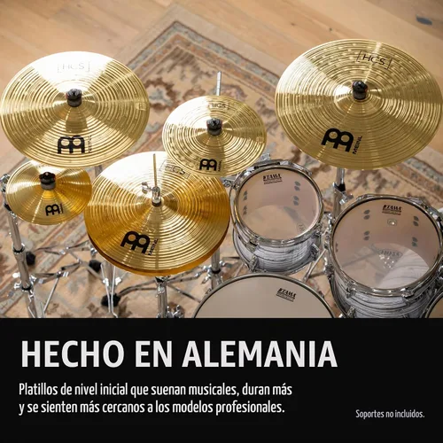 Vista 2 de Meinl Cymbals HCS141620+10 HCS Pack juego de platillos con hi hat de 14", crash de 16", ride de 20", más un splash de 10" gratis (VIDEO)