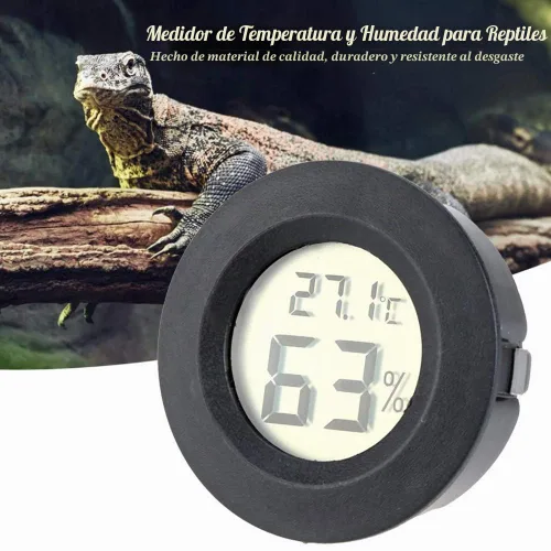 Vista 3 de Paquete de 10 mini termómetros higrómetros, medidores electrónicos digitales de temperatura y humedad, pantalla LCD para interiores