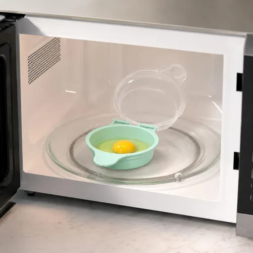 Vista 4 de Cocedor de huevos para microondas para sándwiches y tortillas, escalfador de huevos en microondas sin BPA, máquina para hacer huevos fritos, máquina