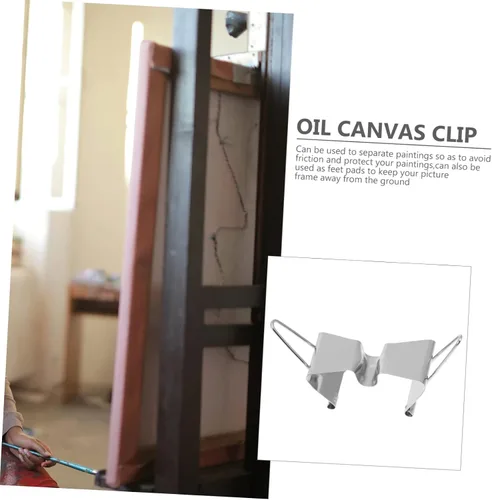Vista 3 de 6 clips de lona húmeda para pintura al óleo para artistas, práctico portador ligero para separación y estabilidad de lienzo