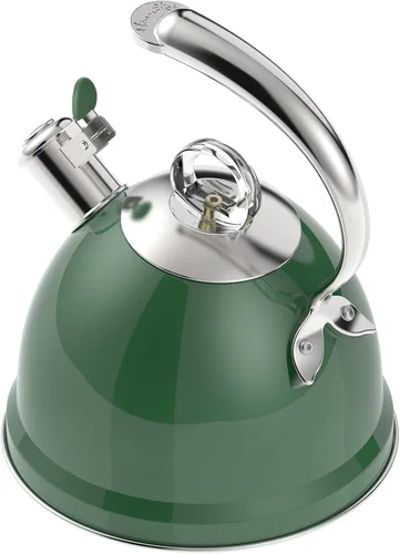 Vista 12 de Harriet Tetera para Estufa, Tetera Silbante de Acero Inoxidable de 2.5 Cuartos, Base de 3 Capas, Mango Ergonómico Único, Incluye Soporte para Olla