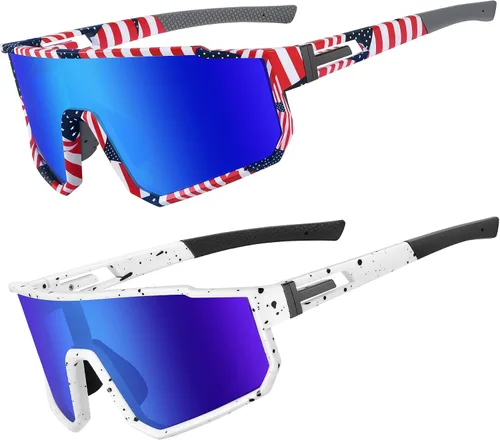 Vista 22 de Gafas de sol deportivas para niños, polarizadas, con protección UV400, para niños y niñas, para béisbol, softbol, ciclismo