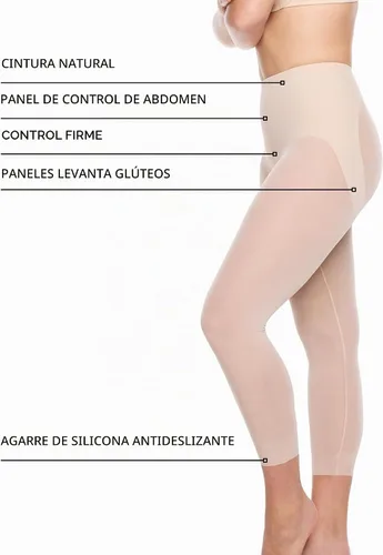 Vista 5 de Naomi & Nicole Booty Lift Sheer Shaping Legging, 747- Negro