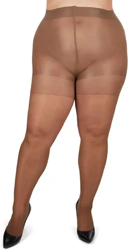 Vista 12 de MeMoi Medias energizantes de talla grande con control de curvas para mujer, medias semiopacas, medias ligeras para mujer Beige (City Beige)