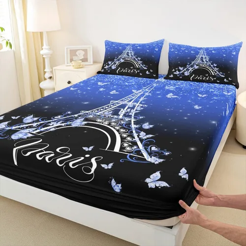 Vista 8 de Sábana bajera ajustable para niños con estampado de piel de vaca rústica, tamaño individual, juego de ropa de cama de tablones de madera vintage