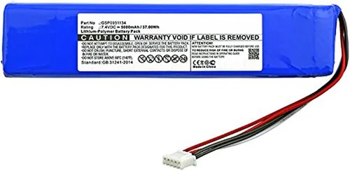 Vista 2 de Reemplazo de batería GSP0931134 de 5000mAh compatible con altavoz Bluetooth inalámbrico portátil JBL Xtreme